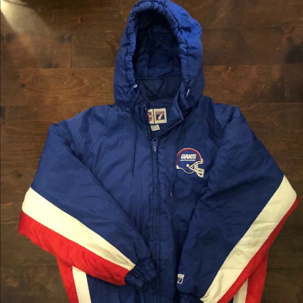 NY Giants Logo 7 Men’s Large Jacket/Coat NFL Blue